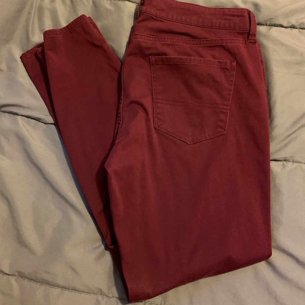 Maroon jeans